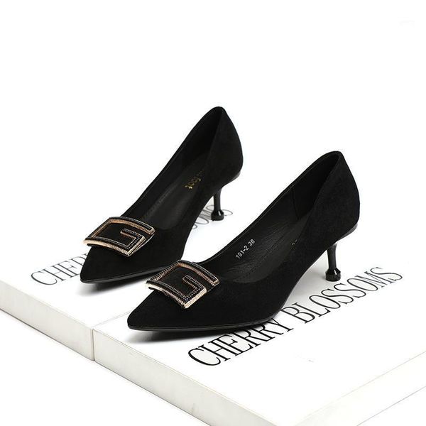 new high-heeled shoes in spring and summer 2021 women's fine and pointed suede g-shaped buckle joker shallow shoes1, Black
new high-heeled shoes in spring and summer 2021 women's fine and pointed suede g-shaped buckle joker shallow shoes1, Black