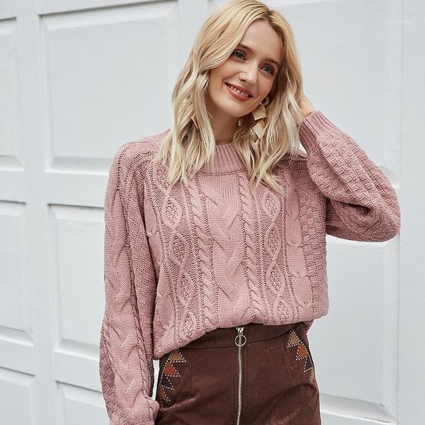 fashion solid cable autumn winter 2020 new ladies knitted sweater women o-neck full sleeve loose pullovers brown red pink1, White;black
fashion solid cable autumn winter 2020 new ladies knitted sweater women o-neck full sleeve loose pullovers brown red pink1, White;black