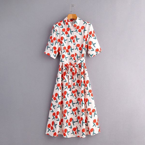 89qk3 m1861-wind women's clothing dress dress 2020 summer new short cherry printed lace-up lapel sleeve clothing ykm2l, Black;gray
89qk3 m1861-wind women's clothing dress dress 2020 summer new short cherry printed lace-up lapel sleeve clothing ykm2l, Black;gray