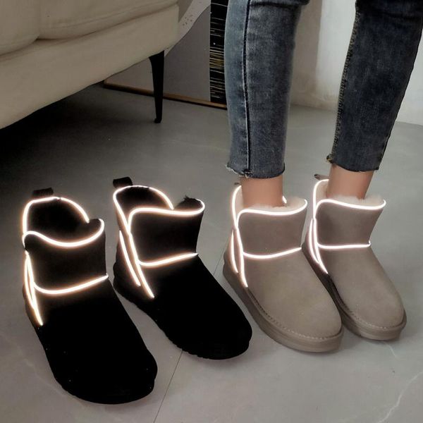 women snow boots plush warm ankle boots women winter reflective luminous shoes female winter shoes genuine leather, Black
women snow boots plush warm ankle boots women winter reflective luminous shoes female winter shoes genuine leather, Black