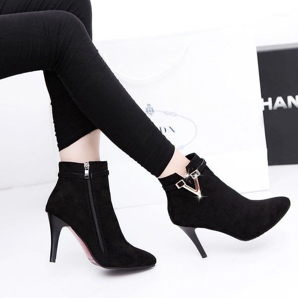 autumn and winter new boots fashion female high heels fine with side zipper women boots pointed boots6881, Black
autumn and winter new boots fashion female high heels fine with side zipper women boots pointed boots6881, Black