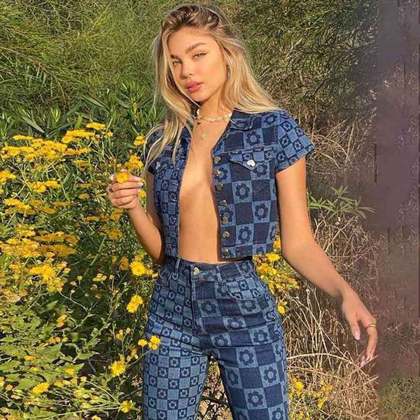 floral blue 2 piece sets women denim crop wide leg pants set y2k high waist vintage jeans casual long, White
floral blue 2 piece sets women denim crop wide leg pants set y2k high waist vintage jeans casual long, White