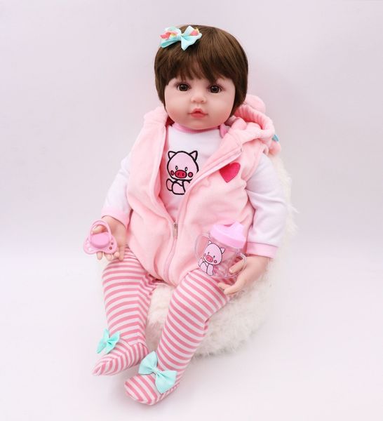 47cm lifelike reborn toddler bebe doll reborn baby girl soft silicone vinyl stuffed body christmas surprice gifts doll 1011
47cm lifelike reborn toddler bebe doll reborn baby girl soft silicone vinyl stuffed body christmas surprice gifts doll 1011