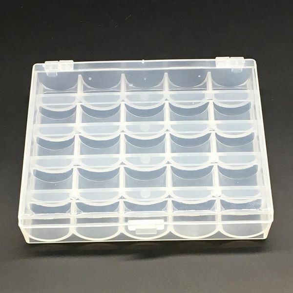 25 grid bobbins storage box sewing machine spools clear plastic case for home tools kg-830, Black
25 grid bobbins storage box sewing machine spools clear plastic case for home tools kg-830, Black