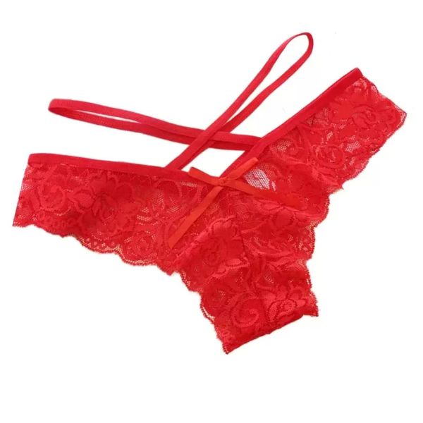 lace panties briefs see through low waist ties woman lingeries women underwears panty ladies thongs g strings clothes, Black;pink