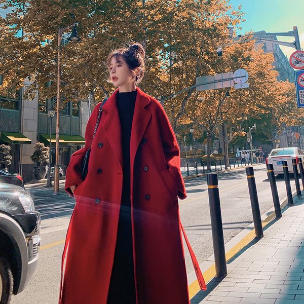 haoohu 2021 winter new women's woolen coat fashion trends elegants solid long sleeve slim thickened warm coats windbreaker, Black
haoohu 2021 winter new women's woolen coat fashion trends elegants solid long sleeve slim thickened warm coats windbreaker, Black