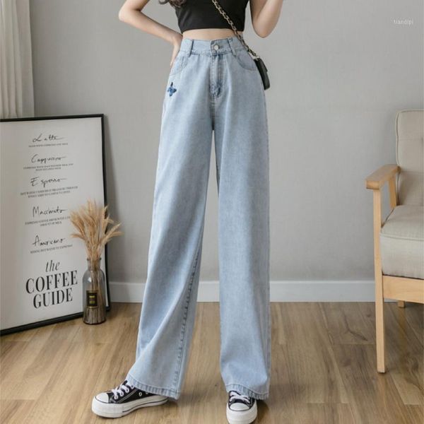 butterfly embroidered high waist wide leg straight loose long jeans for women s l xl1, Blue
butterfly embroidered high waist wide leg straight loose long jeans for women s l xl1, Blue