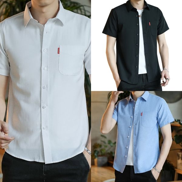 yvumr 2020 korean color pure short-sleeved summer fashion pure casual cotton shirt oxford new men's handsome shirt pon1u, Blue
yvumr 2020 korean color pure short-sleeved summer fashion pure casual cotton shirt oxford new men's handsome shirt pon1u, Blue