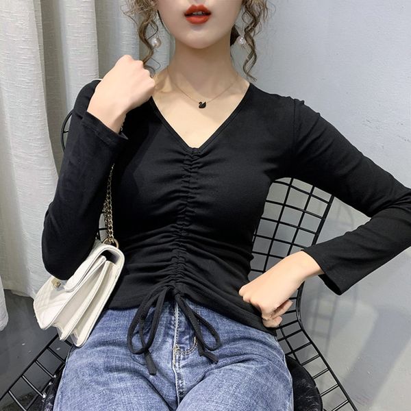 avocado green v-neck long coat t-shirt sleeve t-shirt women 2020 new careful machine drawstring with cotton base coat in early autum, White
avocado green v-neck long coat t-shirt sleeve t-shirt women 2020 new careful machine drawstring with cotton base coat in early autum, White