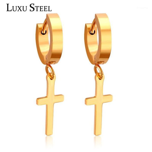 luxusteel gold cross hoop earrings aretes mujer stainless steel round earring fashion jewelry wedding accessories1, Golden;silver
luxusteel gold cross hoop earrings aretes mujer stainless steel round earring fashion jewelry wedding accessories1, Golden;silver
