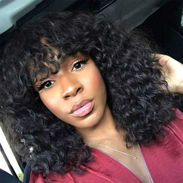 lace wigs xumoo remy brazilian hair narutal color loose curly human with bang none for black women, Black;brown
lace wigs xumoo remy brazilian hair narutal color loose curly human with bang none for black women, Black;brown