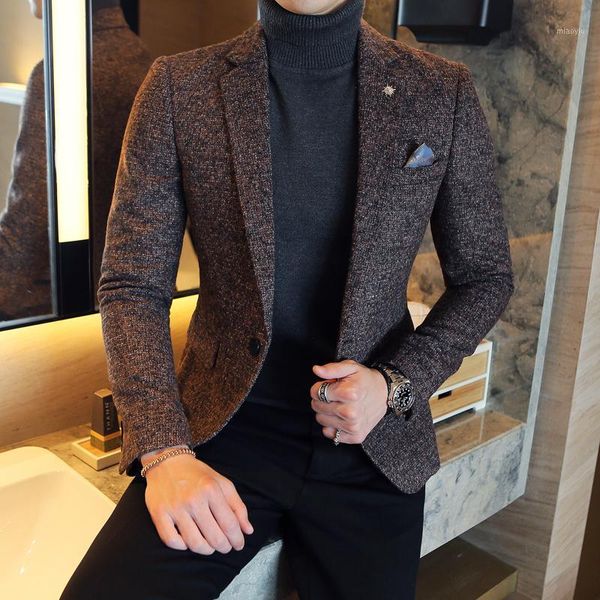 2021 autumn and winter new korean slim tide men suit british wind high-end fabric casual men's suit jacket1, White;black
2021 autumn and winter new korean slim tide men suit british wind high-end fabric casual men's suit jacket1, White;black