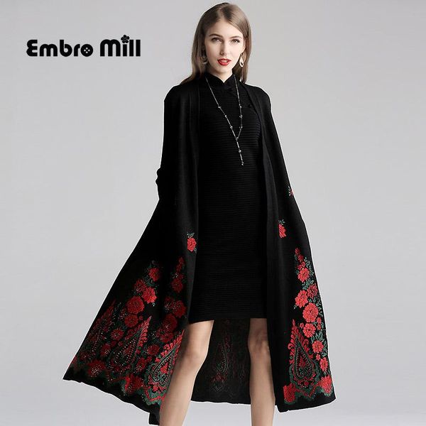 autumn knitting long coat chinese style embroidery heart flower +diamond retro open stitch loose women coat, Tan;black
autumn knitting long coat chinese style embroidery heart flower +diamond retro open stitch loose women coat, Tan;black
