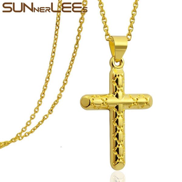 pendant necklaces sunnerlees fashion jewelry mens womens gold-color jesus christs cross necklace optional chain p13, Silver
pendant necklaces sunnerlees fashion jewelry mens womens gold-color jesus christs cross necklace optional chain p13, Silver