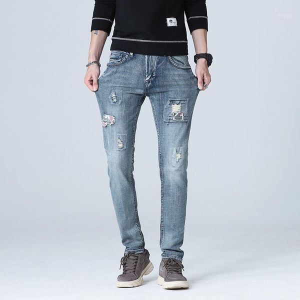 2020 jeans men slim cotton pants mens denim trousers zipper light blue patchwork pants jeans for men 28-38,m0091
2020 jeans men slim cotton pants mens denim trousers zipper light blue patchwork pants jeans for men 28-38,m0091