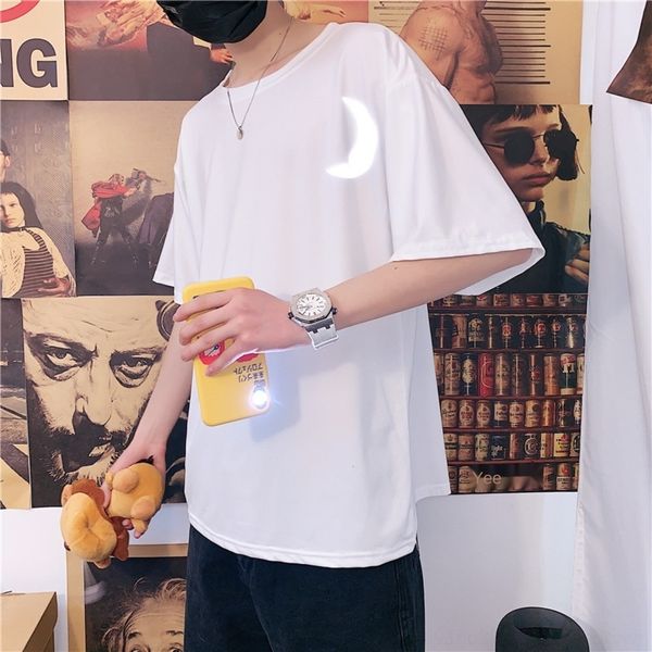 v7aff and new ins fashion five point sleeves for men's short summer loose fashion couple printed versatilereflectivesimple t-shirt t-sh, Blue
v7aff and new ins fashion five point sleeves for men's short summer loose fashion couple printed versatilereflectivesimple t-shirt t-sh, Blue
