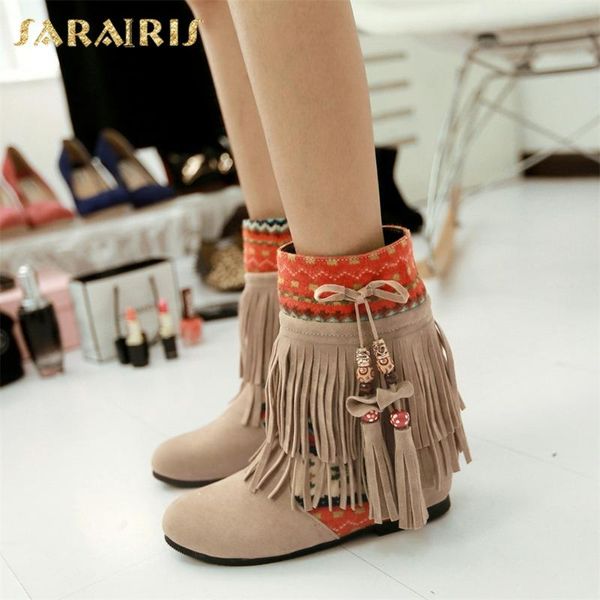 boots sarairis 2021 arrivals ethnic style tassle fashion shoes woman booties increasing heels patchwork winter ladies, Black
boots sarairis 2021 arrivals ethnic style tassle fashion shoes woman booties increasing heels patchwork winter ladies, Black