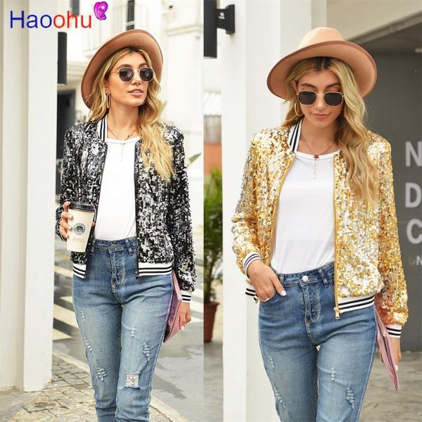 women's jackets haoohu women sequin glitter long sleeve coats elegant spring outwear office ladies solid streetwear, Black;brown
women's jackets haoohu women sequin glitter long sleeve coats elegant spring outwear office ladies solid streetwear, Black;brown