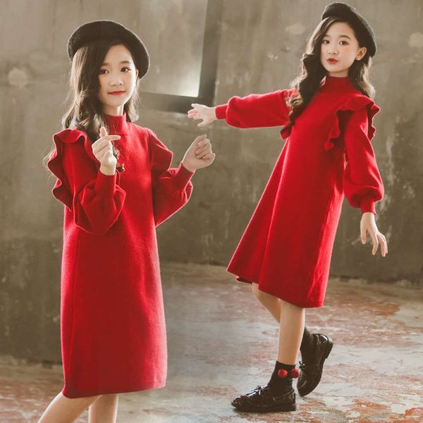 girls' long sve woolen 2020 spring drs new foreign sle korean children's princs women's autumn winter skirt, Red;yellow
girls' long sve woolen 2020 spring drs new foreign sle korean children's princs women's autumn winter skirt, Red;yellow