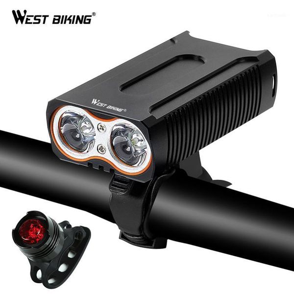 west biking 2400 lumens 2*t6 led bike light with usb rechargeable battery waterproof cycling front lamp headlight taillight kit1
west biking 2400 lumens 2*t6 led bike light with usb rechargeable battery waterproof cycling front lamp headlight taillight kit1