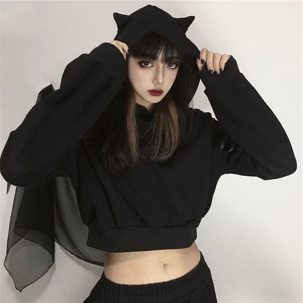 ulufk fox k6xz7 autumn women's ins dark short sweater sweater cat ear pullover loose slimming early lace-upshoulder long sleeve lady�, Black
ulufk fox k6xz7 autumn women's ins dark short sweater sweater cat ear pullover loose slimming early lace-upshoulder long sleeve lady�, Black