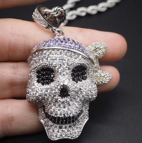 men's new skull necklace hip-hop accessories zircon inlaid europe and the united states popular street fashion accessories, Silver
men's new skull necklace hip-hop accessories zircon inlaid europe and the united states popular street fashion accessories, Silver