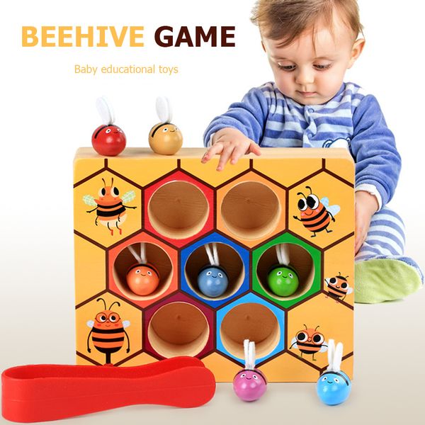 wooden leaning educatinal toys children montessori early education beehive game childhood color cognitive clip small bee toy
wooden leaning educatinal toys children montessori early education beehive game childhood color cognitive clip small bee toy