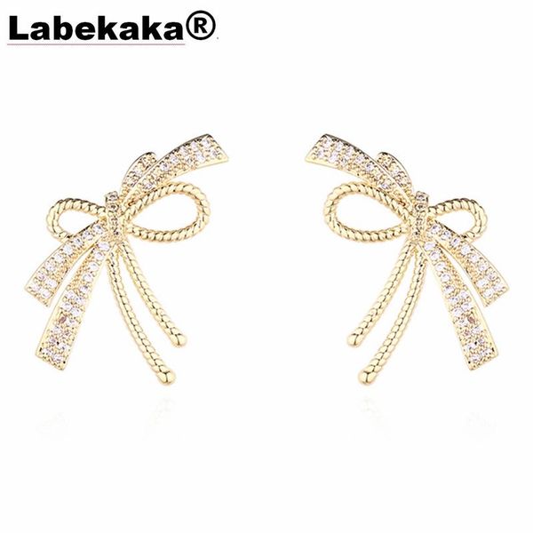 stud labekaka grade zircon earrings -- sweet romantic bow lovely jewelry accessories for girls and students, Golden;silver
stud labekaka grade zircon earrings -- sweet romantic bow lovely jewelry accessories for girls and students, Golden;silver