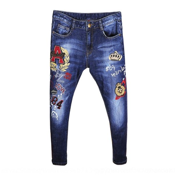 dselt fashionable printed men's jeansand jeans for young personalized slim jeans and jeansembroidered elastic embroidered legged pants, Blue
dselt fashionable printed men's jeansand jeans for young personalized slim jeans and jeansembroidered elastic embroidered legged pants, Blue