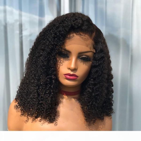 150% 13x4 kinky curly bob wig lace front human hair wigs for black women remy brazilian hair pre plucked baby, Black;brown 
150% 13x4 kinky curly bob wig lace front human hair wigs for black women remy brazilian hair pre plucked baby, Black;brown