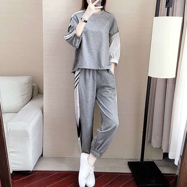 11fashion south korea brand fall 2020 women's new casual sweater loose running sportswear two piece suit8uy, Gray
11fashion south korea brand fall 2020 women's new casual sweater loose running sportswear two piece suit8uy, Gray
