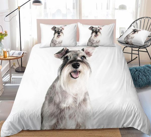3d dog duvet cover set schnauzer bed set white bedding kids boys girls cute pet quilt cover queen 3pcs animal king dropship
3d dog duvet cover set schnauzer bed set white bedding kids boys girls cute pet quilt cover queen 3pcs animal king dropship