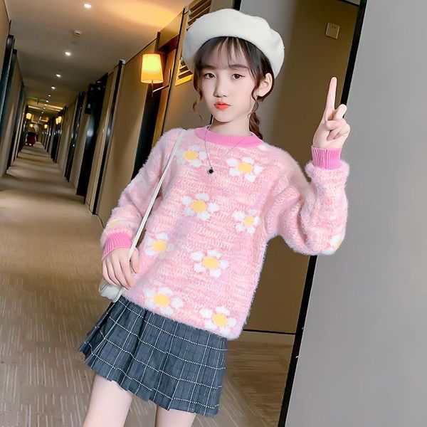 pullover autumn winter kids sweaters for girls clothes flowers printed knitwear plus velvet thick warm sweater baby teens pullovers, Blue
pullover autumn winter kids sweaters for girls clothes flowers printed knitwear plus velvet thick warm sweater baby teens pullovers, Blue