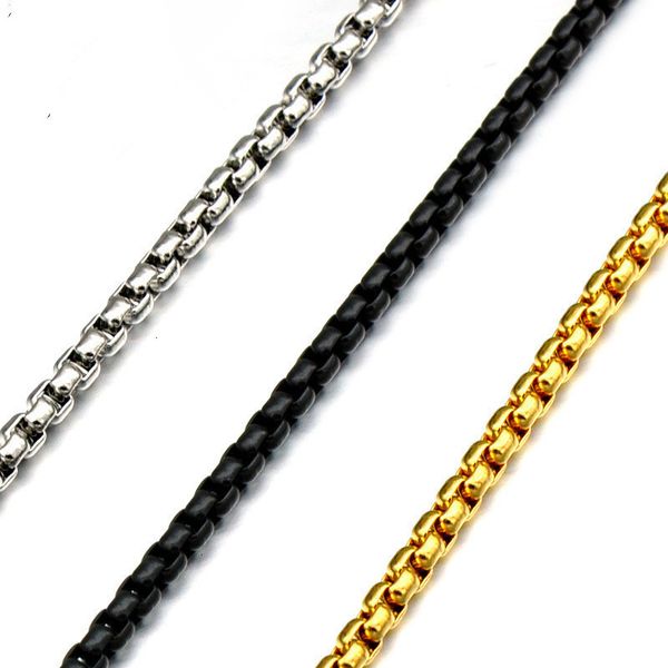 fashion high-grade new titanium pearl stainless square steel plated black domineering trend necklace mens chain ui66, Silver
fashion high-grade new titanium pearl stainless square steel plated black domineering trend necklace mens chain ui66, Silver