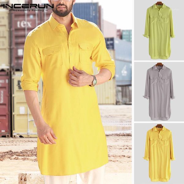 2020 men shirt solid lapel neck long sleeve pockets vintage pakistan muslim clothing long shirts men incerun clothing1, White;black
2020 men shirt solid lapel neck long sleeve pockets vintage pakistan muslim clothing long shirts men incerun clothing1, White;black