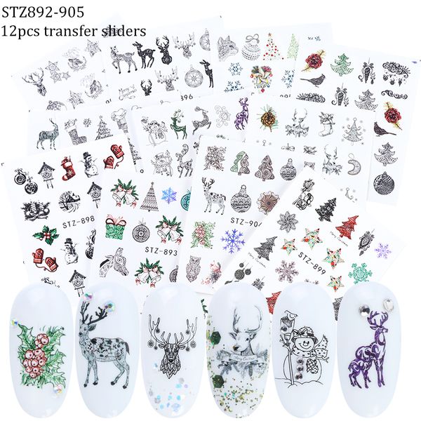 12pcs winter sliders sticker for nails chriatmas tree deer snowflakes stickers transfer decals manicure desig chstz892-905, Black
12pcs winter sliders sticker for nails chriatmas tree deer snowflakes stickers transfer decals manicure desig chstz892-905, Black