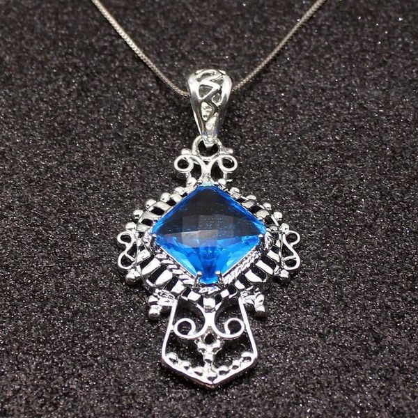 gallant design shiny blue z925 sterling silver color charms pendant chain necklace 20 inch
gallant design shiny blue z925 sterling silver color charms pendant chain necklace 20 inch