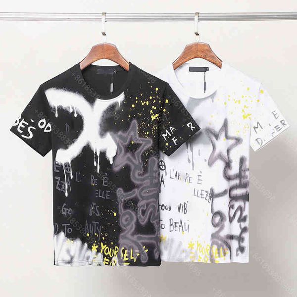 men cotton t shirt apparel star graffiti summer designer pure color short sleeve tee uxury brand letter logo fashion round neck pullover men, Black;brown
men cotton t shirt apparel star graffiti summer designer pure color short sleeve tee uxury brand letter logo fashion round neck pullover men, Black;brown
