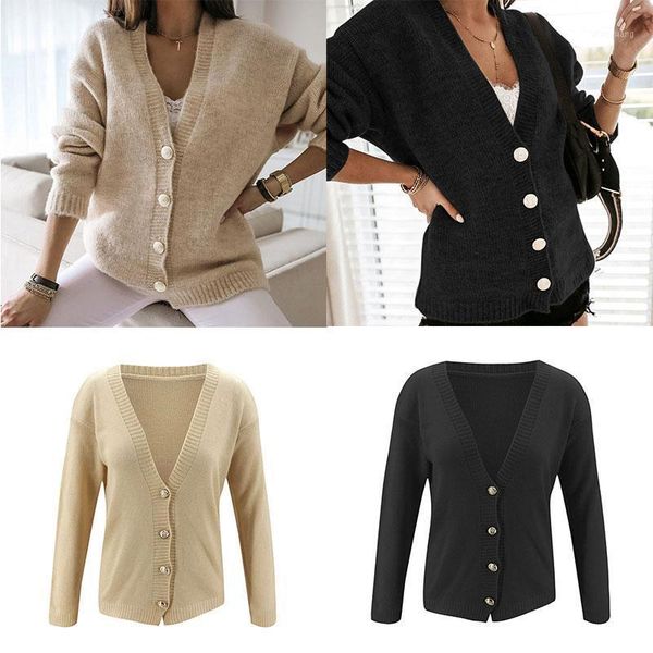 2020 new autumn women knit cardigans sweaters solid v neck loose knitwear single breasted jacket coat cardigan outerwear1, White
2020 new autumn women knit cardigans sweaters solid v neck loose knitwear single breasted jacket coat cardigan outerwear1, White