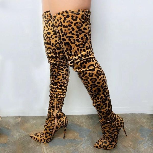 boots leopard print plus size 43 side half-zip over knee high for women stiletto ladies pointed toe thigh long booties, Black
boots leopard print plus size 43 side half-zip over knee high for women stiletto ladies pointed toe thigh long booties, Black