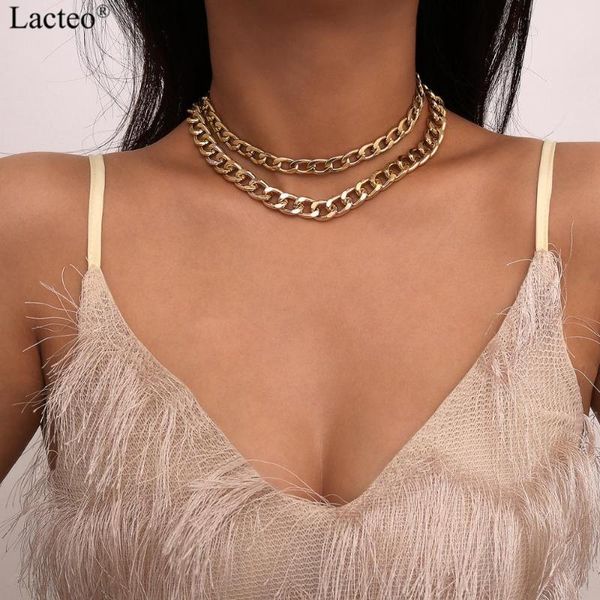 lacteo punk hip hop chunky chain choker necklace women exaggerated multi layer golden metal collar charm necklace jewelry gifts, Golden;silver
lacteo punk hip hop chunky chain choker necklace women exaggerated multi layer golden metal collar charm necklace jewelry gifts, Golden;silver