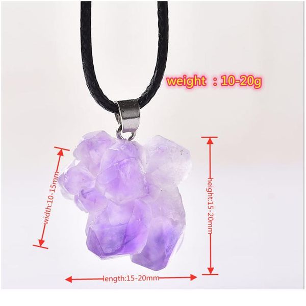 1pc natural crystal pendant necklace brazil amethyst crystal random shaped stones reiki fashion mineral jewelry for wome qyldsm, Black
1pc natural crystal pendant necklace brazil amethyst crystal random shaped stones reiki fashion mineral jewelry for wome qyldsm, Black