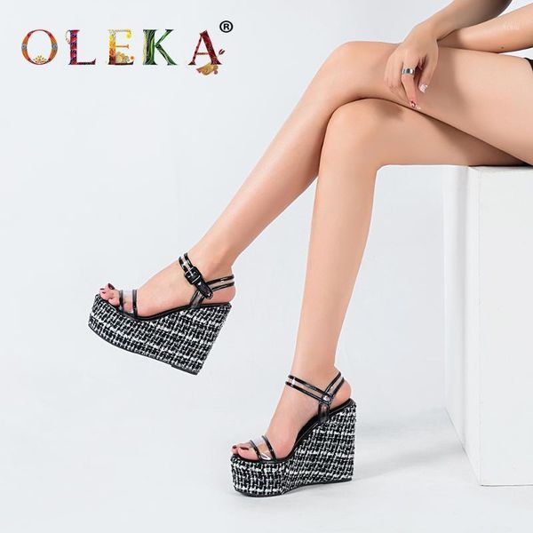 sandals oleka black and white summer platform women striped young fashion wedge heel style as631
sandals oleka black and white summer platform women striped young fashion wedge heel style as631