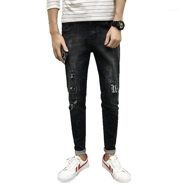 2018 spring crochet jeans men's casual slim trend new korean version the men fashion models pants sweatpants, Blue
2018 spring crochet jeans men's casual slim trend new korean version the men fashion models pants sweatpants, Blue