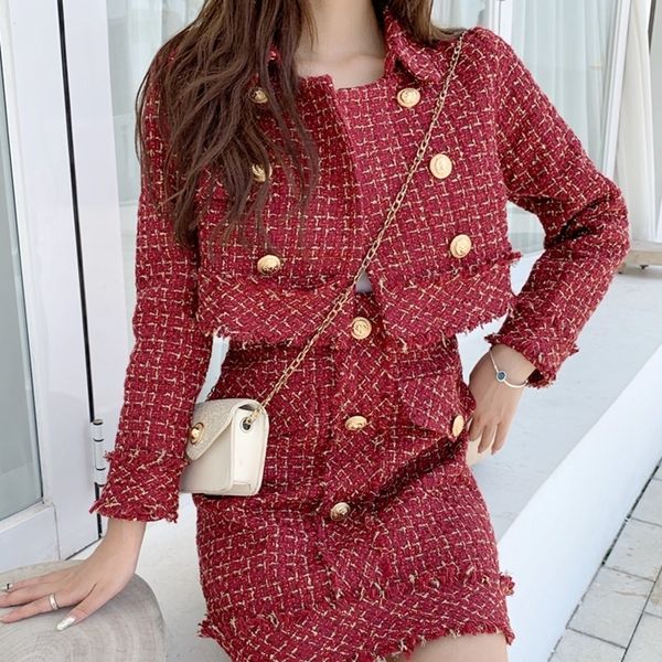 autumn winter tweed skirt suit set causal women two piece set short jacket+tassel skirt long sleeve slim red sets 201027, White
autumn winter tweed skirt suit set causal women two piece set short jacket+tassel skirt long sleeve slim red sets 201027, White