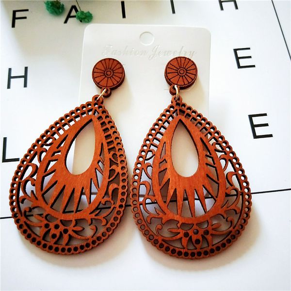 2020 dunhuang wooden teardrop earrings europe and the united states fashion wood jewelry wholesale popular hollow earrings, Silver
2020 dunhuang wooden teardrop earrings europe and the united states fashion wood jewelry wholesale popular hollow earrings, Silver