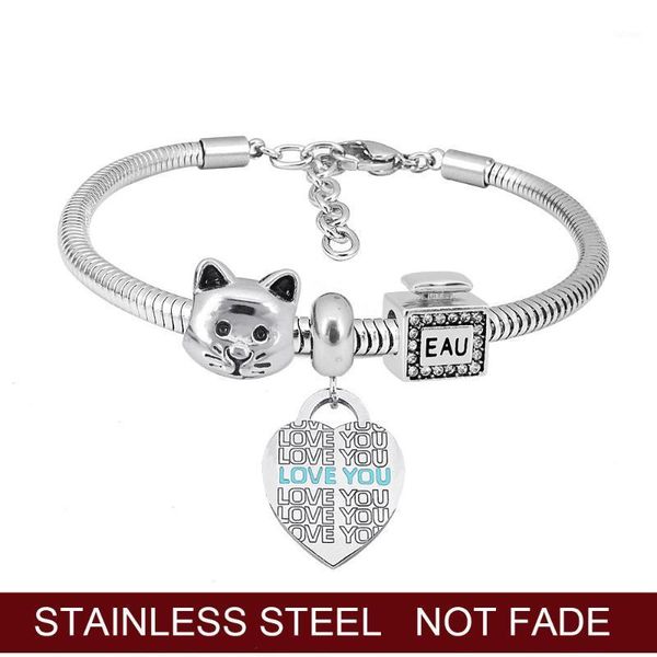 animal cat beads initial bracelets for women adjustable bangle bracelet charm pendant stainless steel jewelry wholesale1, Golden;silver
animal cat beads initial bracelets for women adjustable bangle bracelet charm pendant stainless steel jewelry wholesale1, Golden;silver