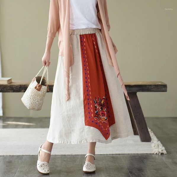 summer skirts women retro embroidery print patchwork loose female ankle-length a-line clothing fashion1, Black
summer skirts women retro embroidery print patchwork loose female ankle-length a-line clothing fashion1, Black