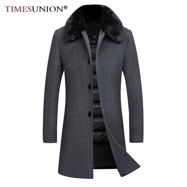 men's wool & blends winter warm mink trench coat men mid-length thick coats fur collar 90% white duck down vest woolen long jacket m-6x, Black
men's wool & blends winter warm mink trench coat men mid-length thick coats fur collar 90% white duck down vest woolen long jacket m-6x, Black