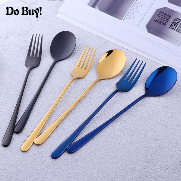 2 pcs/set spoon fork set stainless steel gold dinner spoon rose gold long handle black flateware sets1
2 pcs/set spoon fork set stainless steel gold dinner spoon rose gold long handle black flateware sets1